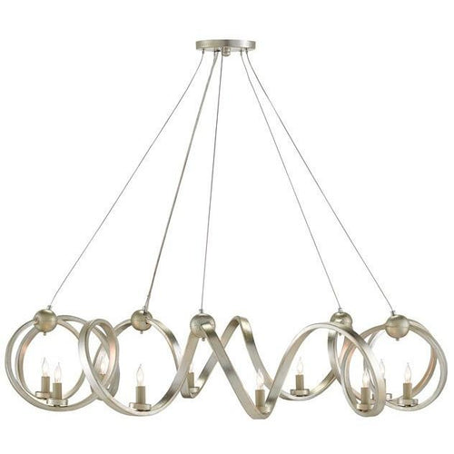 Currey and Company Ringmaster Chandelier, Silver Leaf 9000-0059 - LOVECUP