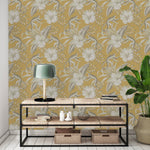 Yellow Wallpaper with Monkeys