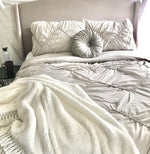 Ruched Chevron Comforter Set