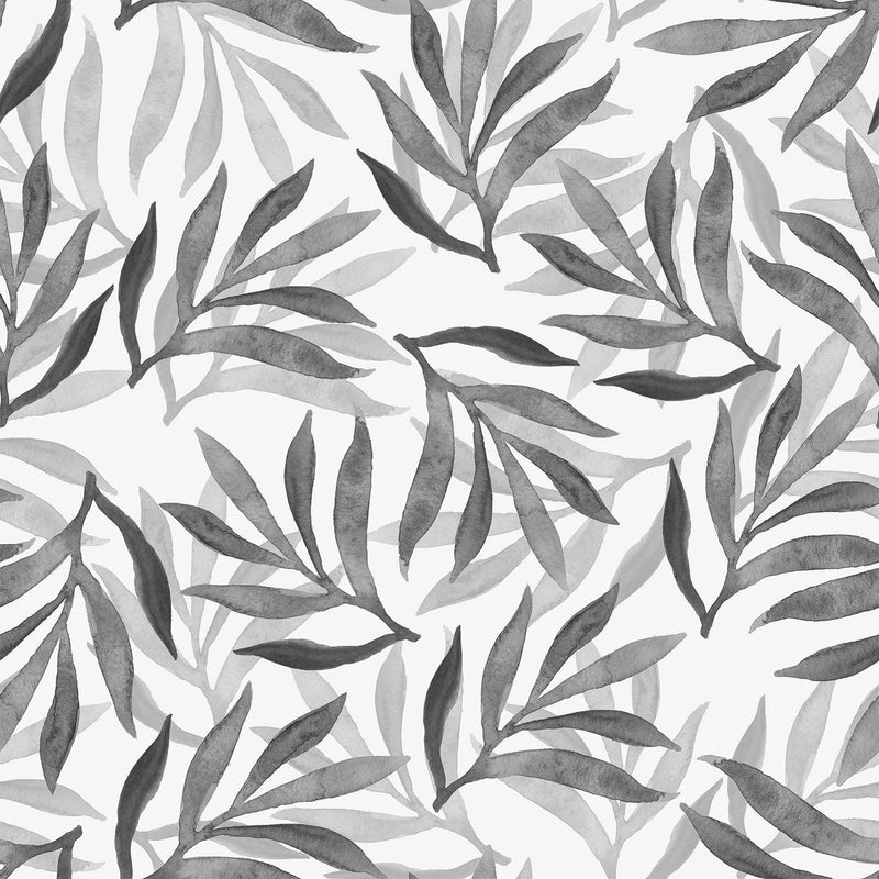 Elegant Grey Leaves Wallpaper Fashionable