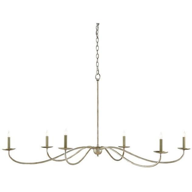 Currey and Company Saxon Chandelier, Silver 9000-0055 - LOVECUP