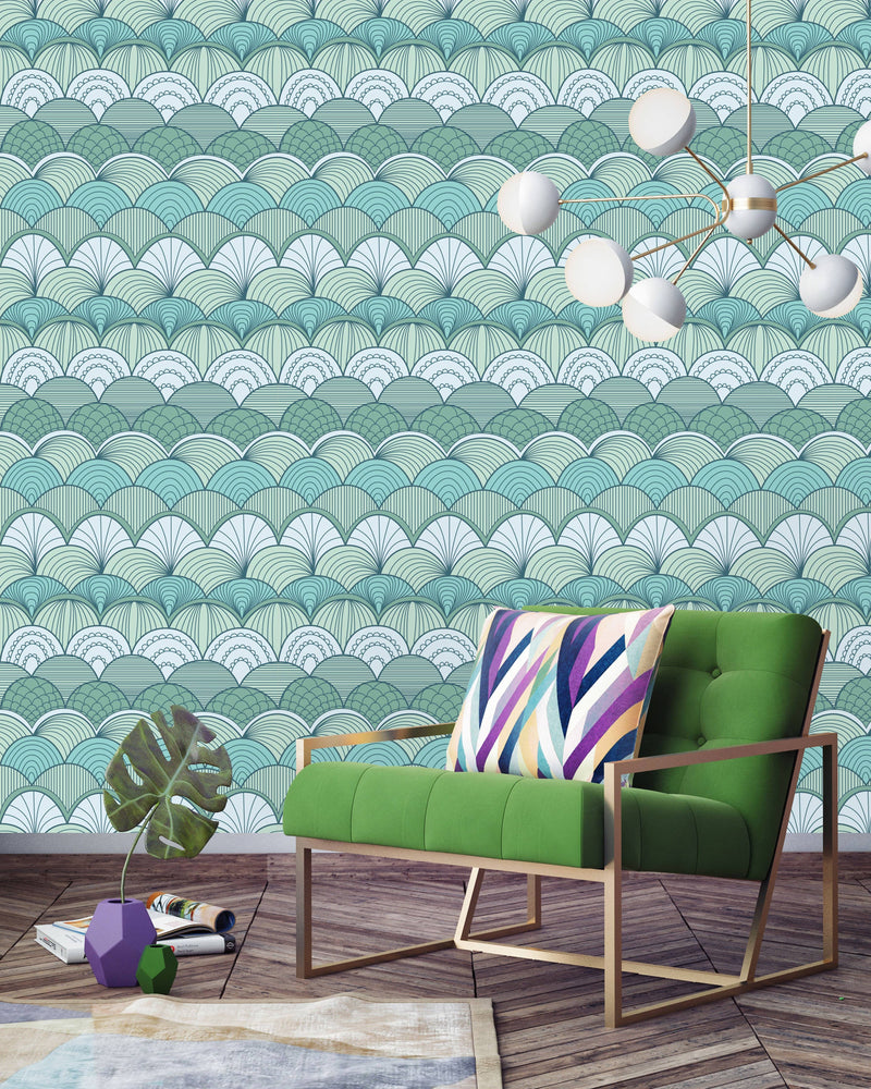 Scallops Pattern Wallpaper