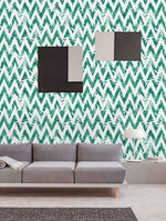 Scandinavian Geometric Palm Leaves Wallpaper