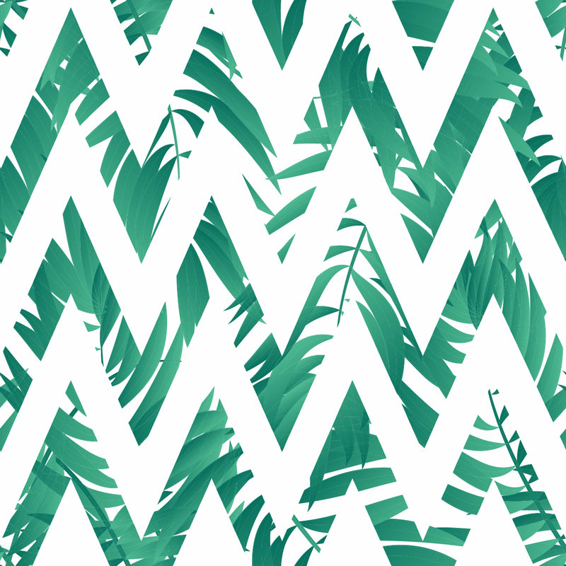 Scandinavian Geometric Palm Leaves Wallpaper