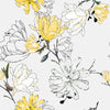 Contemporary Yellow Flowers Wallpaper Chic
