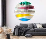 Round Wall Mirror Decor Mirrored Acrylic Art