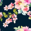 Spring Floral Watercolor on Dark Background Wallpaper Mural