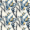 Dark Blue Leaves and Berries Wallpaper