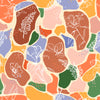 Colorful Wallpaper with Leaves