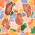Colorful Wallpaper with Leaves
