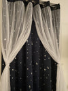 Star Sheer Insulated Grommet Blackout Curtain Panel Set