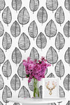 Striped Leaves Wallpaper