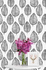 Striped Leaves Wallpaper