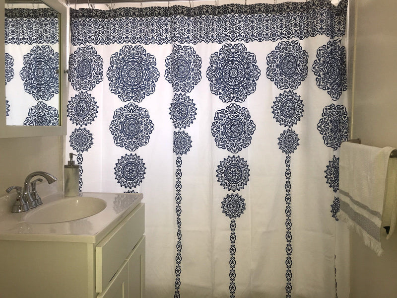 Stripe Medallion Shower Curtain