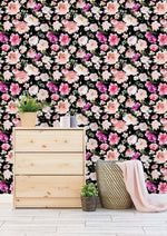 Summer Pattern with Watercolor Flowers Wallpaper