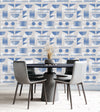 Blue Geometric Shapes Wallpaper