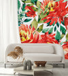 Contemporary Red Flowers Wallpaper Chic