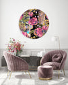 Pink Poppy Flowers Printed Mirror Acrylic Circles