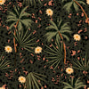 Dark Green Wallpaper with Palms