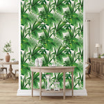 Brightly Green Leaves Wallpaper