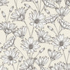 Beige Floral Wallpaper