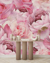 Pink Roses and Peonies Wallpaper