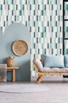 Blue Rectangles Wallpaper