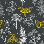 Grey Wallpaper with Wildflowers