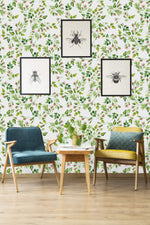 Tiny Roses and Leaves Wallpaper
