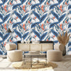 Blue Banana Leaves Wallpaper