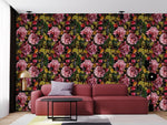 Yellow Flowers and Pink Peonies Wallpaper