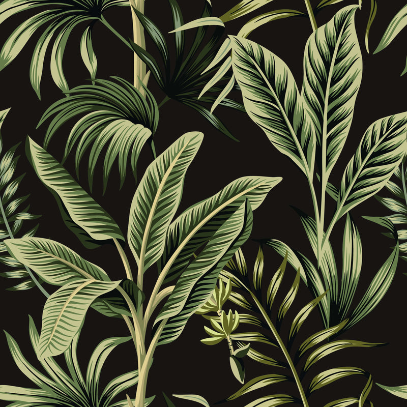 Tropical Vintage Palm Trees Wallpaper