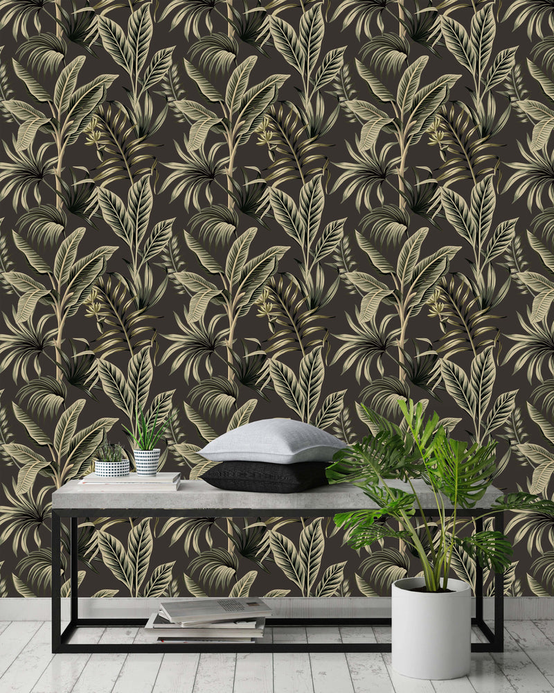 Tropical Vintage Palm Trees Wallpaper