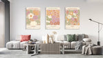 Floral Posters Design Set of 3 Prints Modern Wall Art Modern Artwork