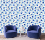 Modish Blue Leaves Wallpaper Tasteful Select