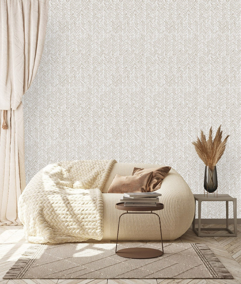 Beige Dashes Wallpaper