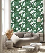 Stylish Green Palm Leaves Wallpaper Fashionable