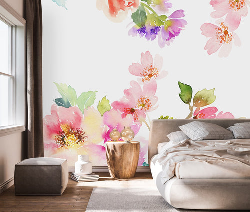 Watercolored Flowers Wallpaper