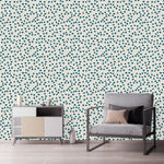 Blue Little Floral Pattern Wallpaper