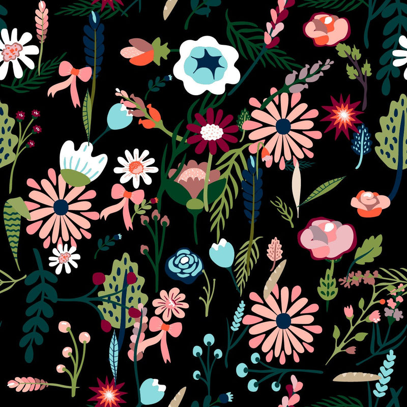 Flowers on Dark Wallpaper