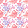 Pink and Blue Leaves Wallpaper