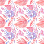 Pink and Blue Leaves Wallpaper