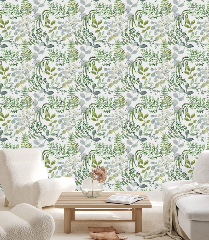 Voguish Green Leaves Wallpaper Vogue Quality