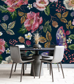 Berries and Flowers Wallpaper