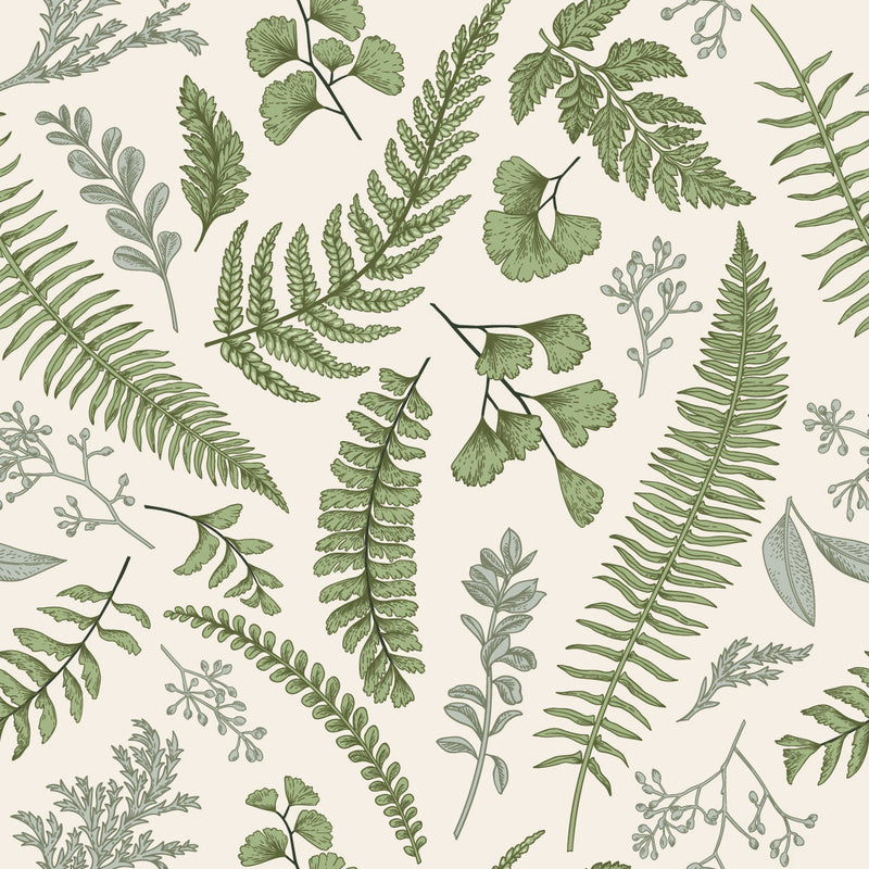 Stylish Fern Leaves Wallpaper Vogue