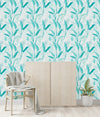 Light Blue Leaves Wallpaper