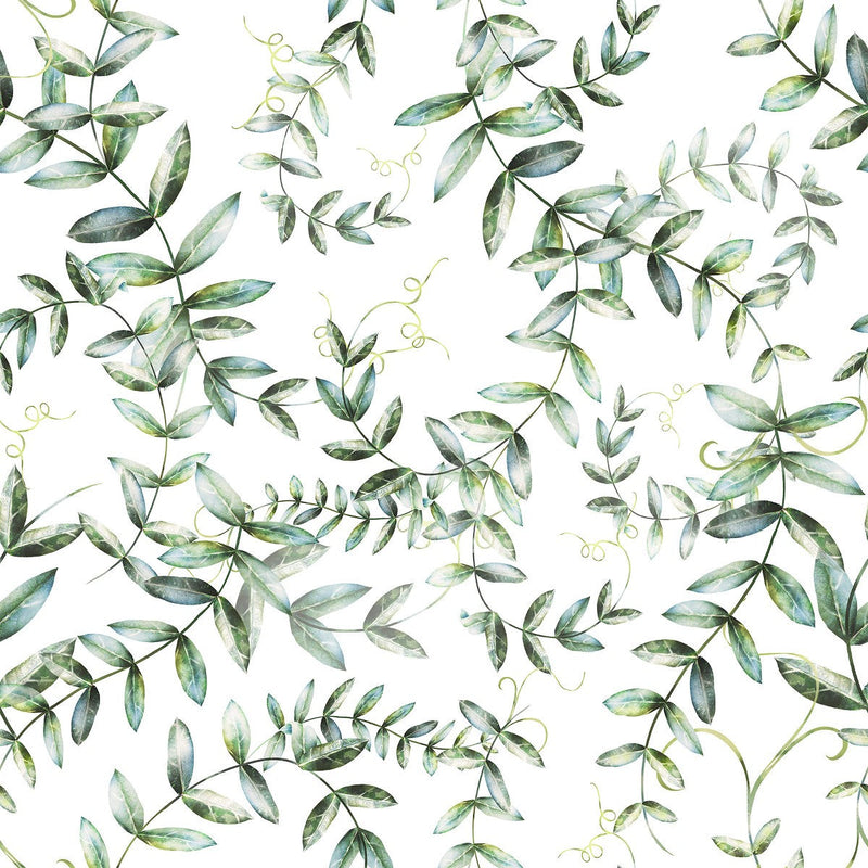 Modish Green Plants Wallpaper Vogue High-Quality
