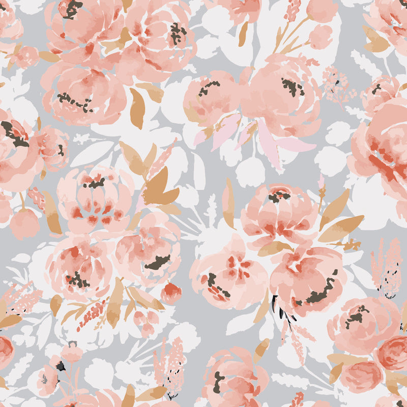 Contemporary Gentle Floral Wallpaper