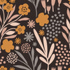 Modish Brown Floral Wallpaper