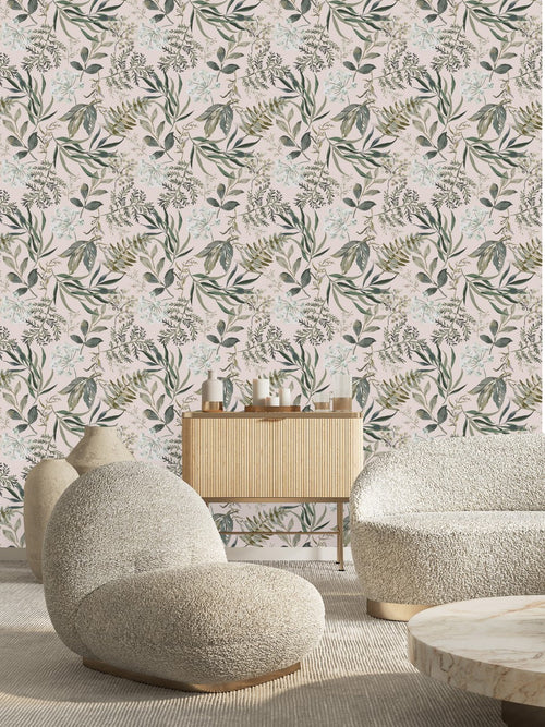 Contemporary Botanical Wallpaper Chic